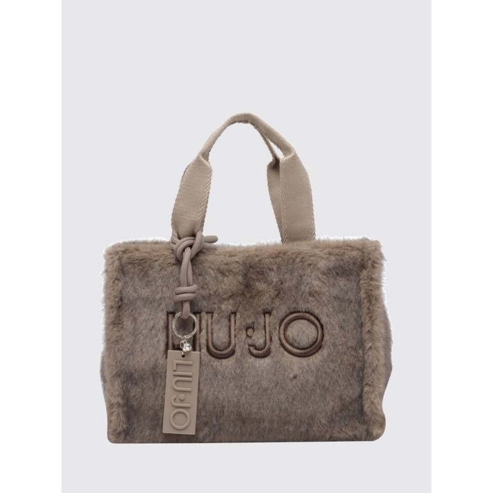 Liu Jo Women Liu Jo Faux Fur Handbag With Double Handle And Logo Charm